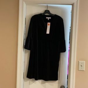 Jude Connally Kerry Velvet Black Dress; new with tags/never worn